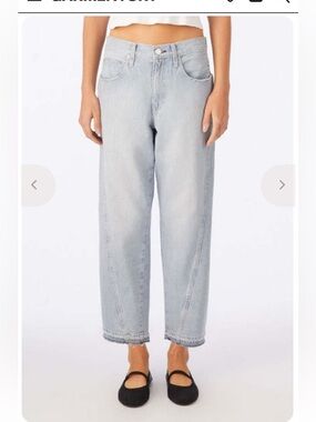 AMO Maria “Enjoy” Pinstripe Denim Jeans 27